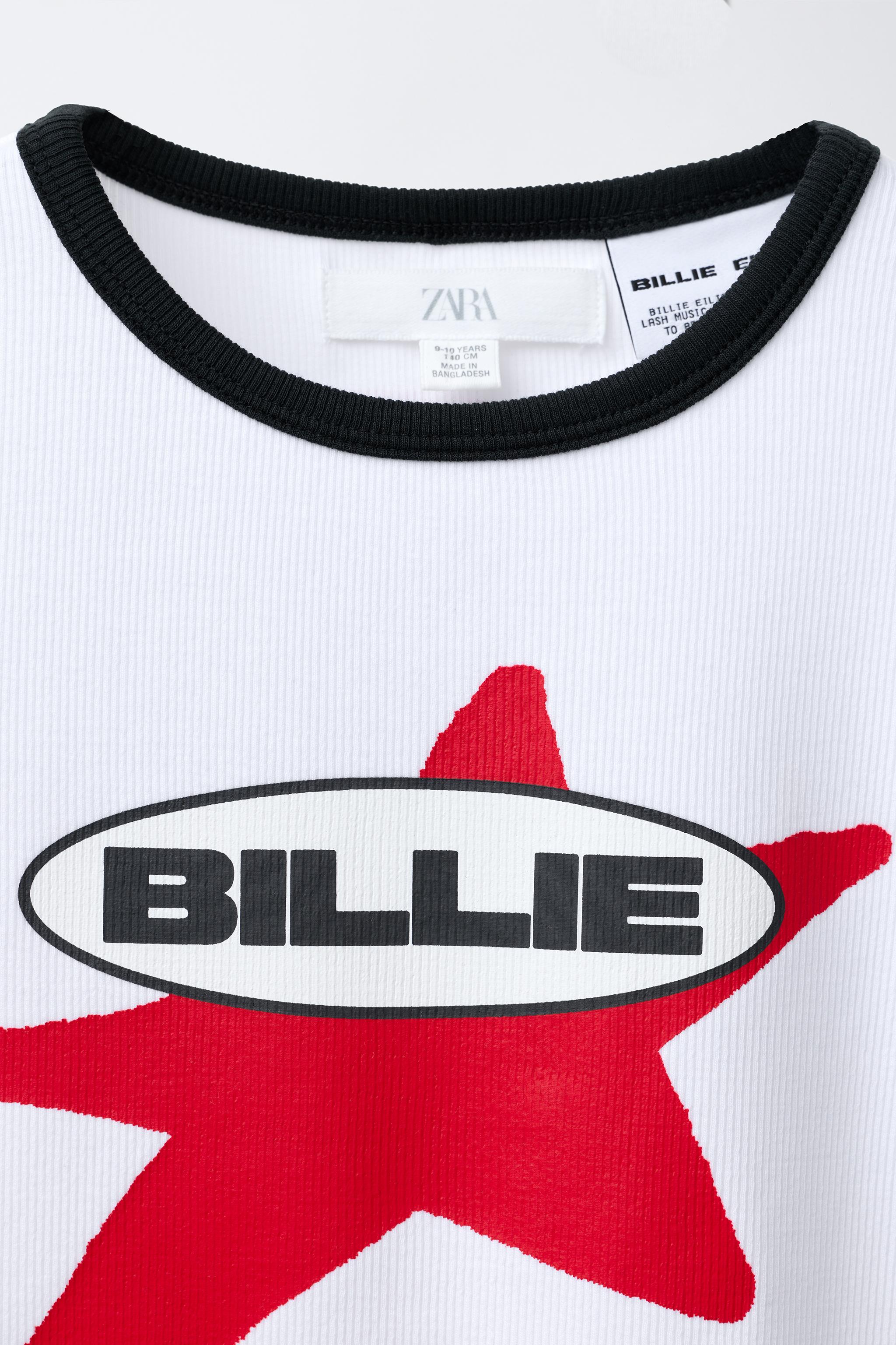 BILLIE EILISH ® LASH MUSIC © PRINTED RIBBED T-SHIRT